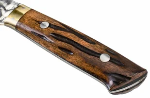 Mistrz Takeshi Saji Takeshi Saji YBB Ręcznie kuty nóż Szefa 24cm VG-10 HA-469 - Noże kuchenne - miniaturka - grafika 3