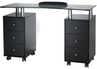 Stoliki do manicure - Beauty System Stolik do manicure BD-3425-1 CZARNY BD-3425-1 BLACK - miniaturka - grafika 1