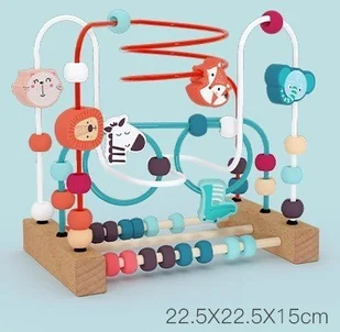 NICEKIDS DREWNIANY Labirynt edukacyjny Zoo przeplatanka KZ0920 - Zabawki interaktywne dla dzieci - miniaturka - grafika 7