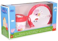 Zestawy naczyń dla dzieci - Peppa Pig Peppa Pig - Zestaw naczyń (talerzyk + łyżeczka + kubek do nauki picia) 13407 - miniaturka - grafika 1