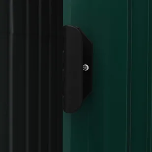 vidaXL Szopa ogrodowa z regałem, zielona, 205x130x183 cm, żelazna - Altany ogrodowe - miniaturka - grafika 2