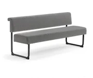 Sofy i kanapy - AJ Produkty Sofa START, 1800 mm, tkanina, szarobeżowy, czarny - miniaturka - grafika 1