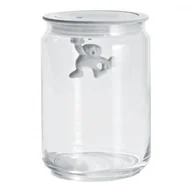 Akcesoria i części AGD - Alessi GIANNI Słoik hermetyczny z białą silikonową pokrywką średni AMDR05 W - miniaturka - grafika 1