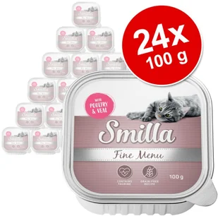 Smilla Pakiet Fine Menu, 24 x 100 g - Łosoś z krewetkami - Mokra karma dla kotów - miniaturka - grafika 2
