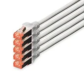Kable miedziane - DIGITUS Professional CAT 6 S-FTP Patch/kabel sieciowy, LSZH, miedzi, AWG 27/7, szary 15 m DK-1644-150-5 - miniaturka - grafika 1