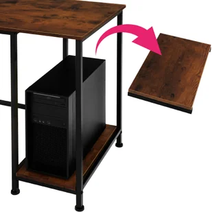 tectake Biurko narożna Hamilton - industrialny ciemny 404231 - Biurka tectake Biurko narożna Hamilton - industrialny ciemny 404231 - Biurka - miniaturka - grafika 2