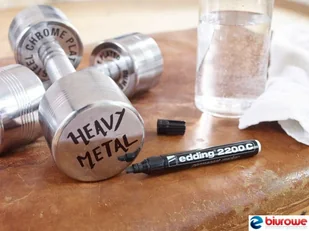 Edding Marker pernam.2200/003 ścięty niebieski - Markery permanentne - miniaturka - grafika 5