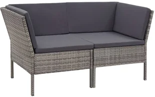 vidaXL 8-cz. zestaw wypoczynkowy do ogrodu, poduszki, rattan PE, szary - Meble ogrodowe vidaXL 8-cz. zestaw wypoczynkowy do ogrodu, poduszki, rattan PE, szary - Meble ogrodowe - miniaturka - grafika 3