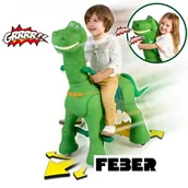 Pojazdy elektryczne dla dzieci - Feber FEBER Dinosaur Na Akumulator 12V Interaktywny Jeździk STREFADZIECIAKOW.PL 12630 - miniaturka - grafika 1
