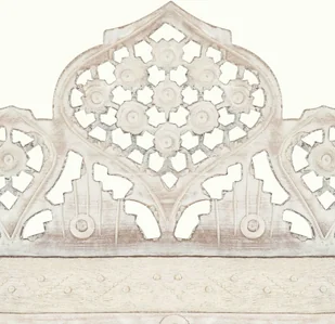 vidaXL vidaXL Parawan 4-panelowy, rzeźbiony, biały, 160x165 cm, drewno mango - Parawany - miniaturka - grafika 3