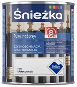 Farby do metalu - Śnieżka Śnieżka Gruntoemalia Na Rdzę połysk biała 650 ml - miniaturka - grafika 1
