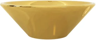 VidaXL Umywalka, 42 x 14 cm, ceramiczna, złota 143494         VidaXL VidaXL - Umywalki - miniaturka - grafika 5