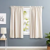 Zasłony - AmazonBasics Blackout Curtain - zasłona, beżowy, 117x137 cm TEx-blackout-46''x54''beige - miniaturka - grafika 1