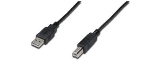 ASSMANN USB2.0 Anschlusskabel 1,8 m USB A do USB B AWG28 Czarny Bulk AK-300105-018-S - Kable USB - miniaturka - grafika 3