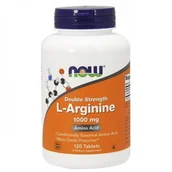 Aminokwasy - Now Foods L-Arginine Double Strength 1000mg - (120 tab) - miniaturka - grafika 1