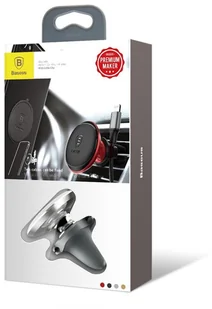 Baseus magnetyczny uchwyt na kratkę wentylacyjną z klipsem na 2 kable (srebrny/czarny) - Uchwyty samochodowe do telefonów - miniaturka - grafika 21