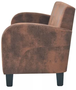 vidaXL Zestaw 2 sof ze sztucznego zamszu, brązowy - Komplety wypoczynkowe - miniaturka - grafika 8