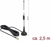 Kable - DeLock Antena LTE SMA St. 2dBi Starr Omni. Kabel przyłączeniowy RG-174 2,5 m do użytku na zewnątrz - miniaturka - grafika 1