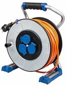 Kable - as - Schwabe as - Schwabe IronCoat Xperts Metallkabeltrommel 50m mit Schutzkontaktstecker, 3 Schutzkontaktdosen mit Sicherheitsklappdeckeln 230V, 16A, max. 3500W, Made in Germany, H07BQ-F 3G1,5, IP44, 23646 23646 - miniaturka - grafika 1