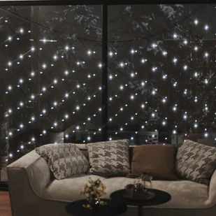 vidaXL Siatka lampek, zimne białe światło, 3x2 m, 204 LED 328772 - Lampy ogrodowe - miniaturka - grafika 3