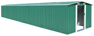 vidaXL Szopa ogrodowa zielona 257x779x181 cm stal galwanizowana 47032 - Skrzynie ogrodowe - miniaturka - grafika 11