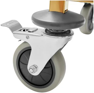 Royal Catering Wózek kelnerski 3 półki  do 240 kg półki 79,5 x 44,5 cm RCSW 2.2G - Wózki serwisowe - miniaturka - grafika 4