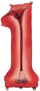 PartyDeco Balon foliowy cyfra 1, 34", niebieski jasny FB1P-1-001J - Balony i akcesoria - miniaturka - grafika 4