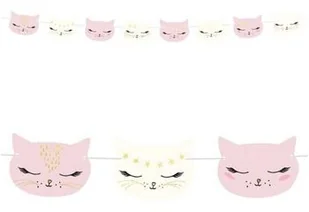 PartyDeco Girlanda "Kotek", 140 cm GL11 - Dekoracje sali - miniaturka - grafika 2