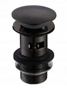 Korki do umywalek - Massi Korek klik-klak CZARNY mat duży do umywalki z przelewem MSA-KK-08 - miniaturka - grafika 1