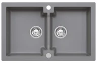 Zlewozmywaki - AXIS Zlewozmywak granitowy MOJITO 160 szary metalik (50) mojito160sm - miniaturka - grafika 1