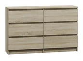 Komody - Topeshop Komoda szafka MALWA, 6 szuflad, sonoma, 120x30x77 cm - miniaturka - grafika 1