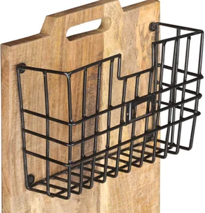 vidaXL Stojak ścienny na gazety, 33x10x67 cm, surowe drewno mango - Inne meble do salonu - miniaturka - grafika 3