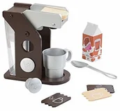 Zabawki AGD - KidKraft 63379 zestaw zabawkowy do kawy z ekspresem do kawy, kolory espresso, XL - miniaturka - grafika 1