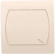 Wyłączniki światła i elektryczne - Karlik Łącznik Logo schodowy beżowy - miniaturka - grafika 1