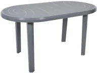 Stoły ogrodowe - Stół Jantar owalny 135 x 80 cm szary - miniaturka - grafika 1