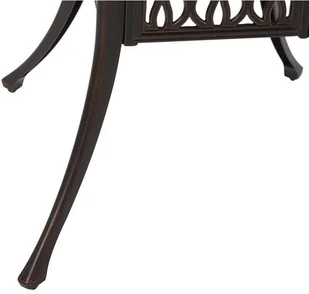 Beliani Stół ogrodowy okrągły 90 cm brązowy ANCONA 191197 - Stoły ogrodowe - miniaturka - grafika 4