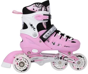 Nils EXTREME NH10905 4w1 RÓŻOWE ROZM. L(39-42) ŁYŻWOROLKI Z WYM. PŁOZĄ HOKEJOWĄ EXTREME 16-25-031 - Rolki - miniaturka - grafika 15