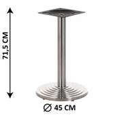 Inne meble biurowe - Stema SH Podstawa stolika SH-2013/S, stal nierdzewna szczotkowana, obciążnik z tworzywa sztucznego, (stelaż stolika) SH-2013/S - miniaturka - grafika 1