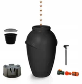 Zbiorniki na deszczówkę - Zbiornik 360l, podstawa, łańcuch rynnowy przyłącza - miniaturka - grafika 1