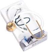 Urządzenia medyczne - MDF MDF 747XP Deluxe Dual Head -Yelow Gold - White (MDF29) Stetoskop internistyczny MDF 747XPK29 - miniaturka - grafika 1