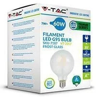V-TAC Żarówka LED 7W Filament E27 Kula G95 Mrożona VT-2057 6400K 840lm - Żarówki LED - miniaturka - grafika 2