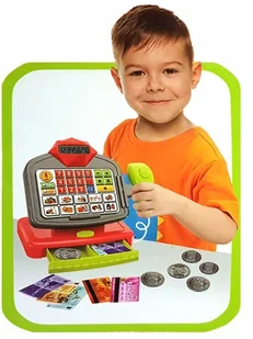 Duża Kasa Sklepowa Fiskalna dla Dzieci Kalkulator - Zabawy w naśladowanie dorosłych - miniaturka - grafika 2