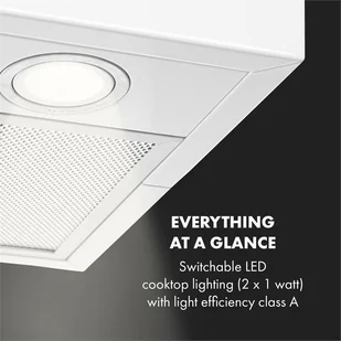 Klarstein CGCH3-Structura-WH - Okapy kuchenne - miniaturka - grafika 7