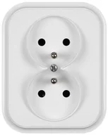 Gniazdka elektryczne - Timex Nefryt Gniazdo podwójne 2x2P+Z biały GNT-6N GNT-6N - miniaturka - grafika 1