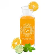 Karafki - Murrano Karafka szklana na wodę grawer ornament inicjał dla niej KARW-033 - miniaturka - grafika 1