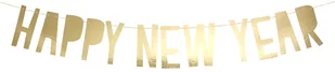 PartyDeco Baner "Happy New Year", zloty, 90 cm GRL46-019M - Sylwester - miniaturka - grafika 3