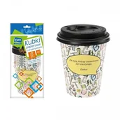 Naczynia i sztućce jednorazowe - RAVI Kubki papierowe z przykrywkami 300ml 6szt. - miniaturka - grafika 1
