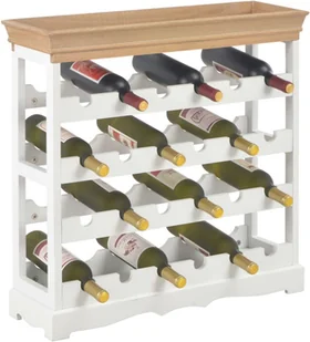 vidaXL Szafka na wino, biała, 70x22,5x70,5 cm, MDF - Pozostałe akcesoria kuchenne - miniaturka - grafika 2