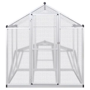 VidaXL Woliera do ogrodu, aluminium, 178 x 122 x 194 cm - Akcesoria do hodowli zwierząt - miniaturka - grafika 3
