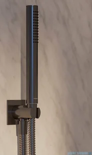 Omnires przyłącze kątowe mosiężne z uchwytem na słuchawkę antracyt 8873C/KAT | - Baterie umywalkowe - miniaturka - grafika 3